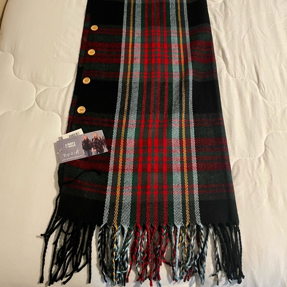 3 in 1 Plaid Wrap